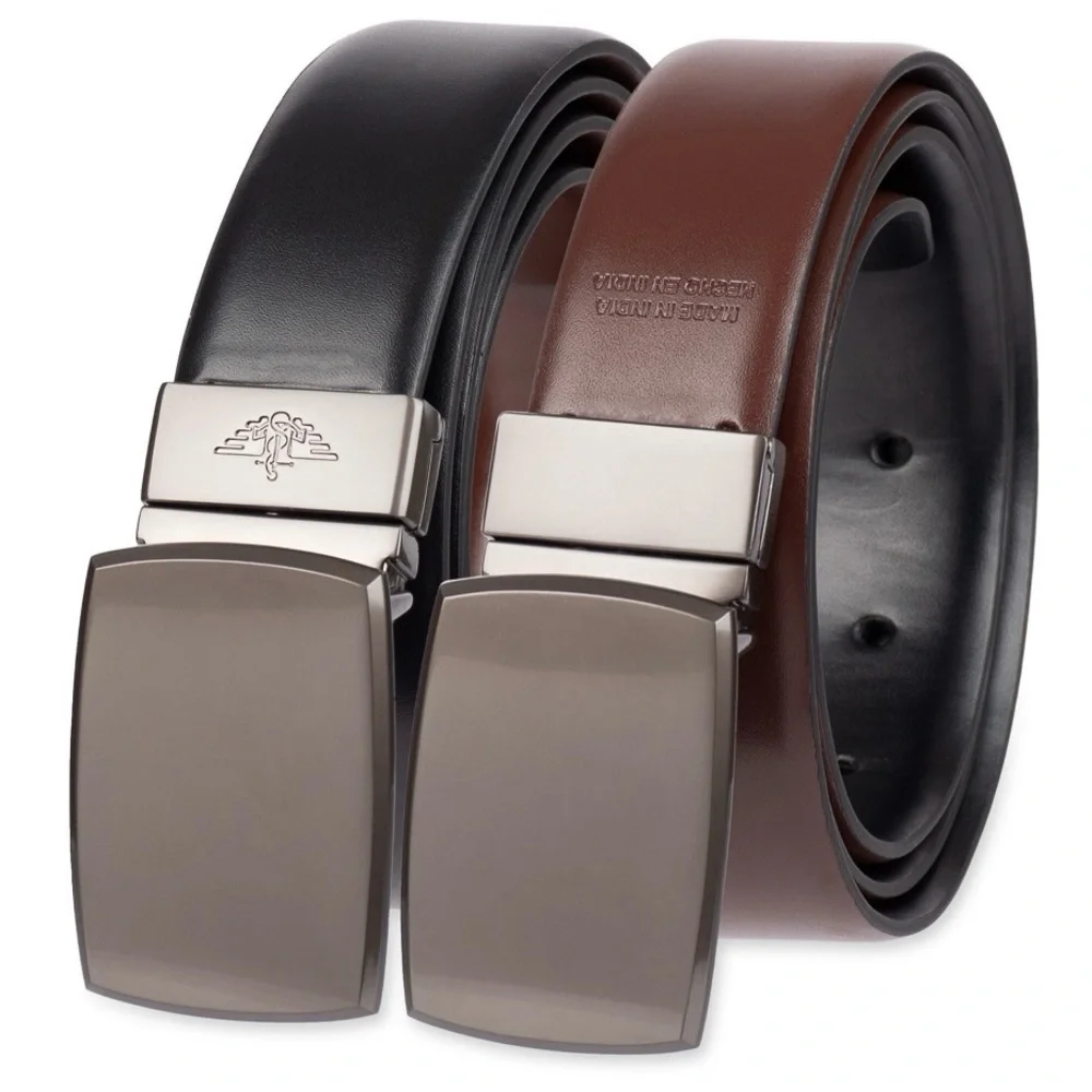 Dockers Men’s Reversible Belt With Interchangeable Buckles NWT One Size …